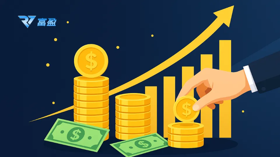 成長圖像與金幣象徵獎金最大化策略,手放硬幣代表操作過程